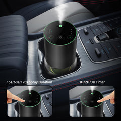 Diffuser with mist level and timer settings