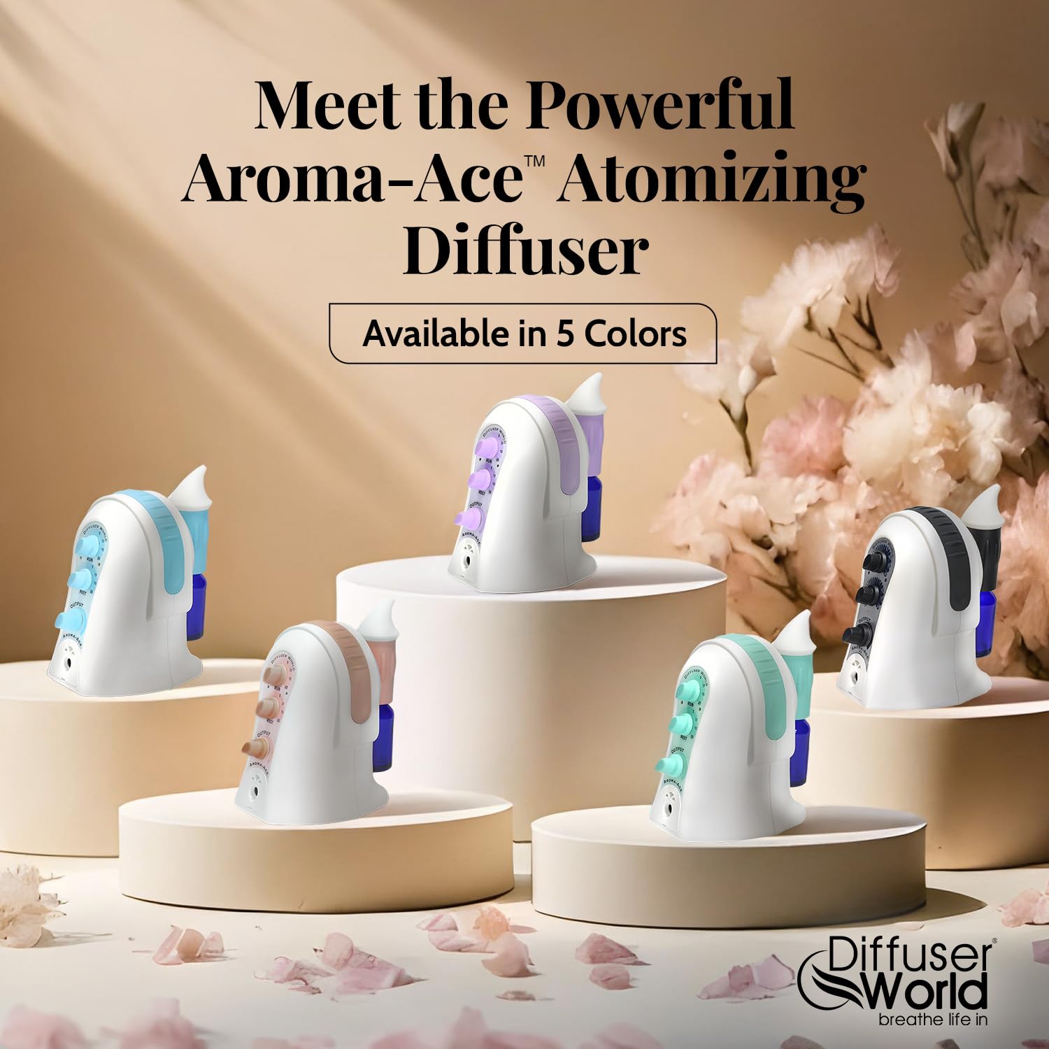 Included aroma sound reducer and timer controls on diffuser