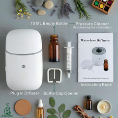 Plug-in diffuser with 12-hour intermittent mist timer