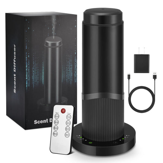 Waterless diffuser in black 200ml front view