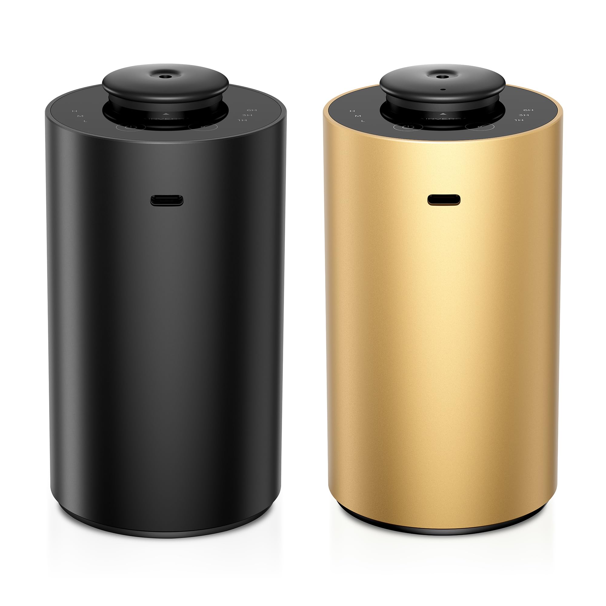 Waterless Diffuser 2-pack front view in black and gold