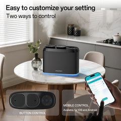 App control interface for aroma settings on iOS and Android