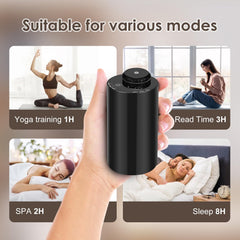 Compact black aromatherapy diffuser for home, car and office