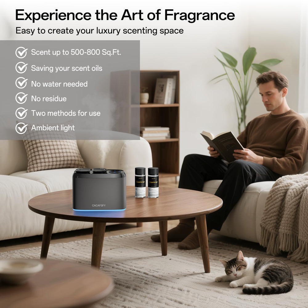 Cordless diffuser with built-in rechargeable battery and USB-C charging