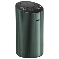 Waterless essential oil diffuser in dark green with 4 timer settings