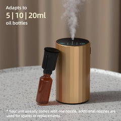 Close-up of detachable nozzle fitting standard 5/10/15/20 ml bottles