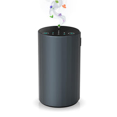 Waterless essential oil diffuser in grey on a desk