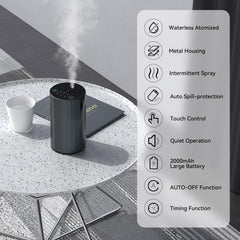 Diffuser placed in car cup holder for travel