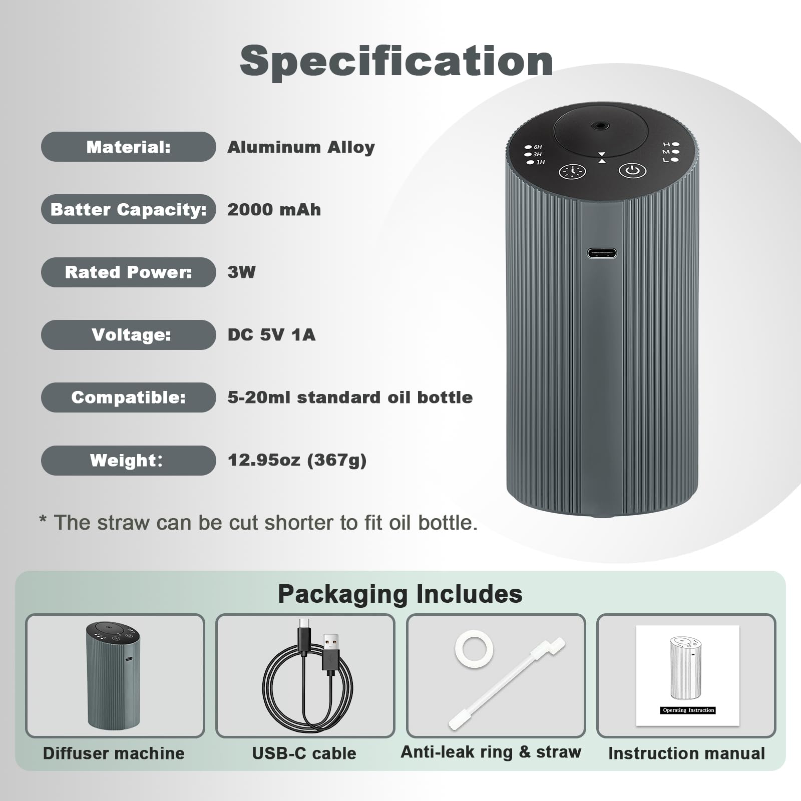 Leakage-protected, compact design of diffuser