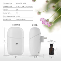 Diffuser emitting fragrance at night with glow