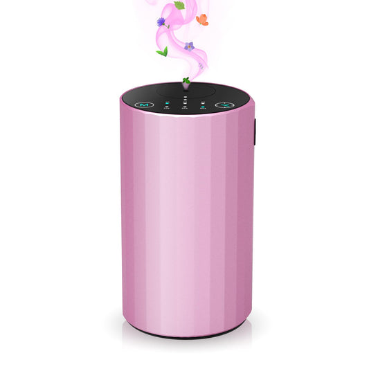 Pink waterless essential oil diffuser front view