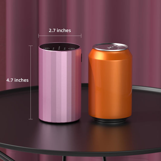 Pink waterless essential oil diffuser side view