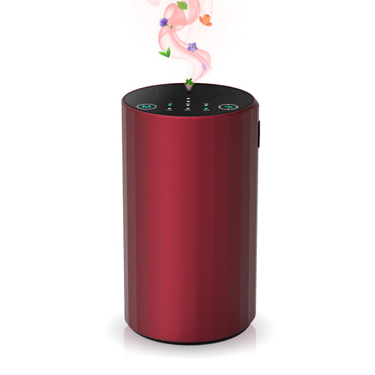 Red waterless essential oil diffuser – front view