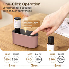 Cordless compact rose gold waterless diffuser