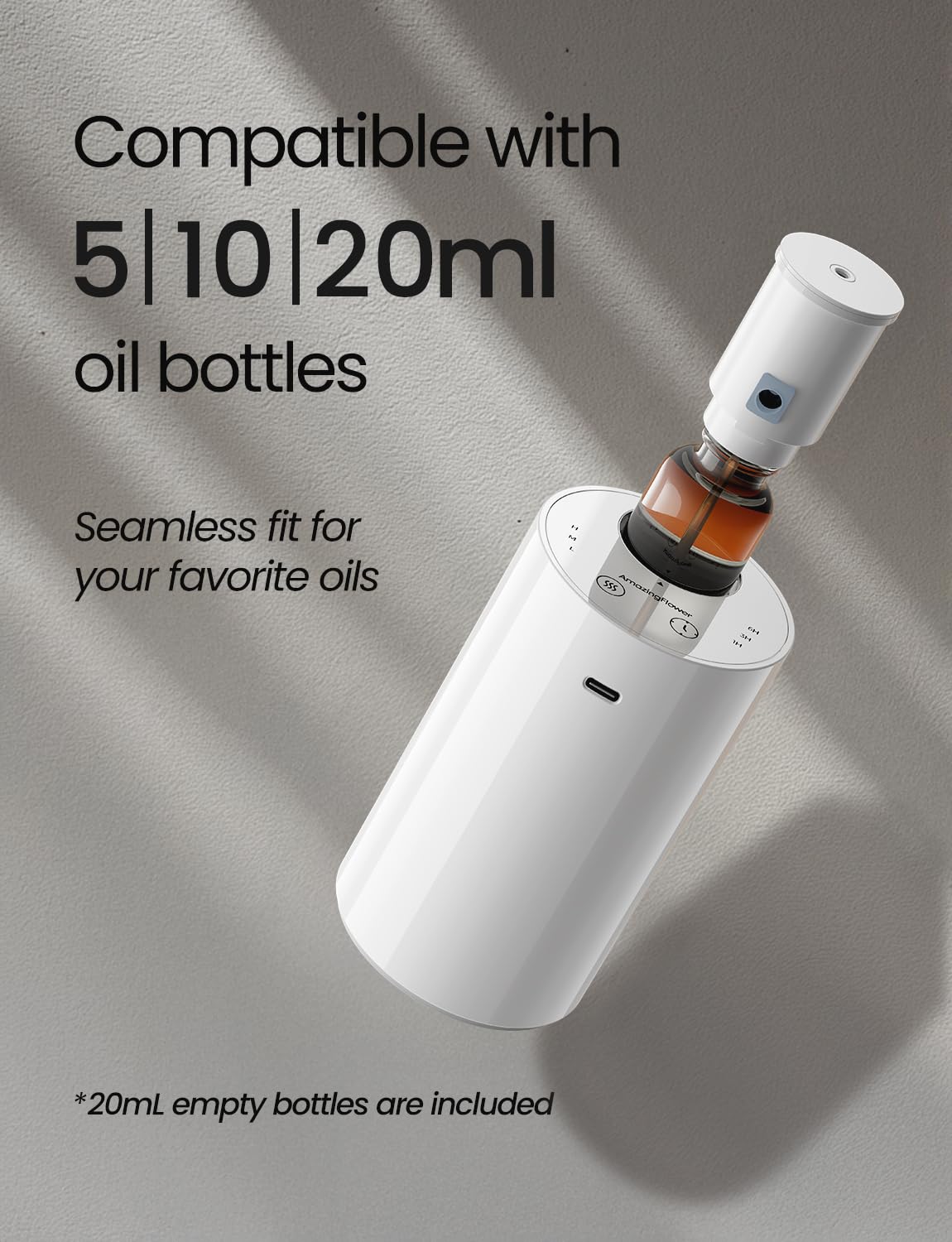 Silent operation and leak-free design of the diffuser