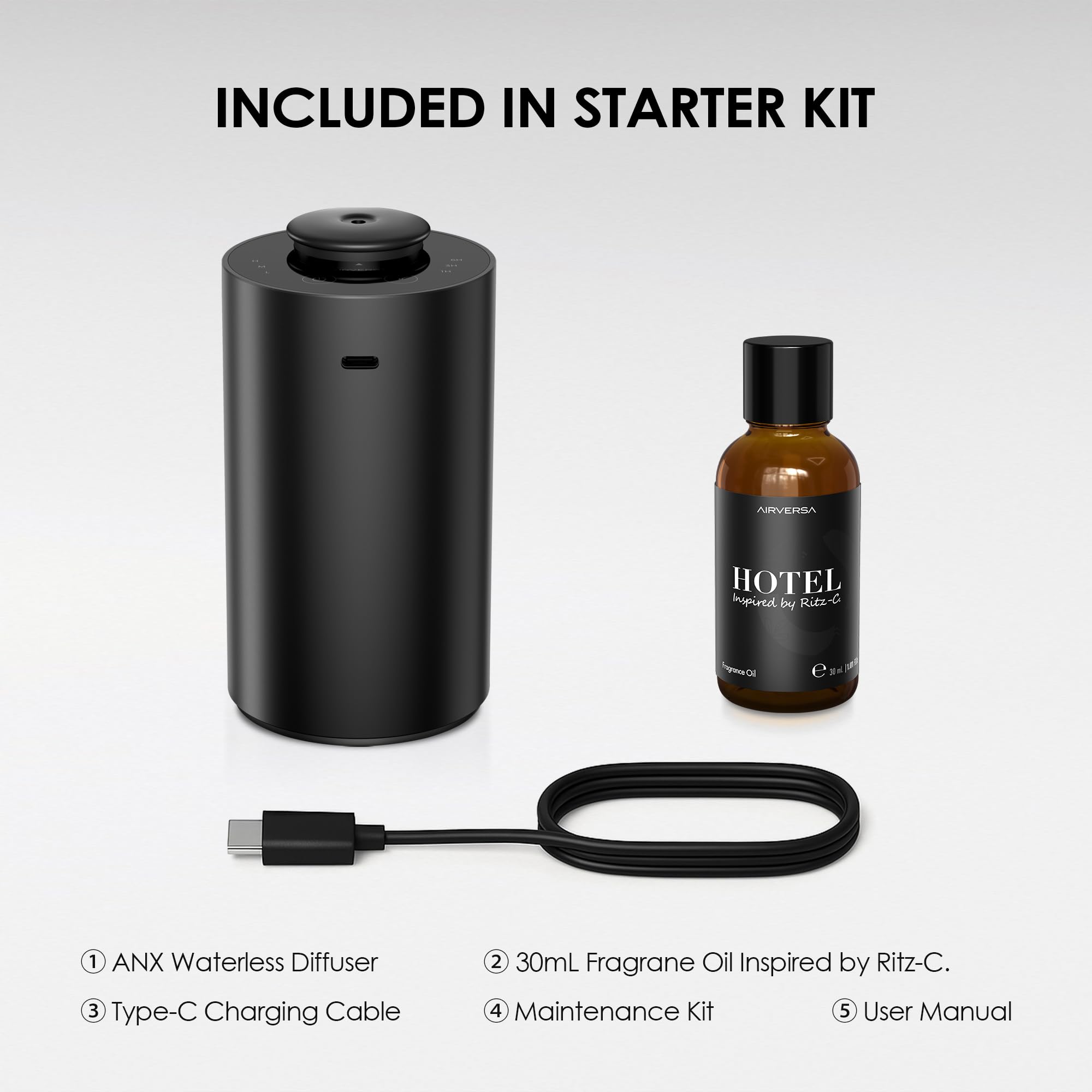 USB-C charging cable included with the diffuser