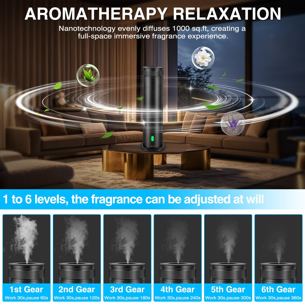 Diffuser operating in a modern living room