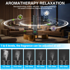 Diffuser operating in a modern living room