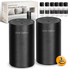Waterless diffuser starter kit 2-pack in matte black
