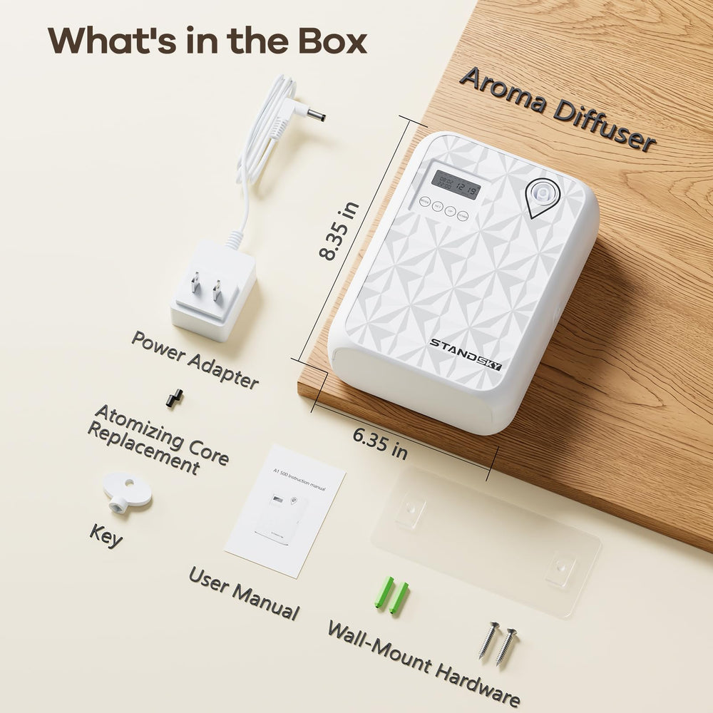 Large room diffuser with 500 mL reservoir on table