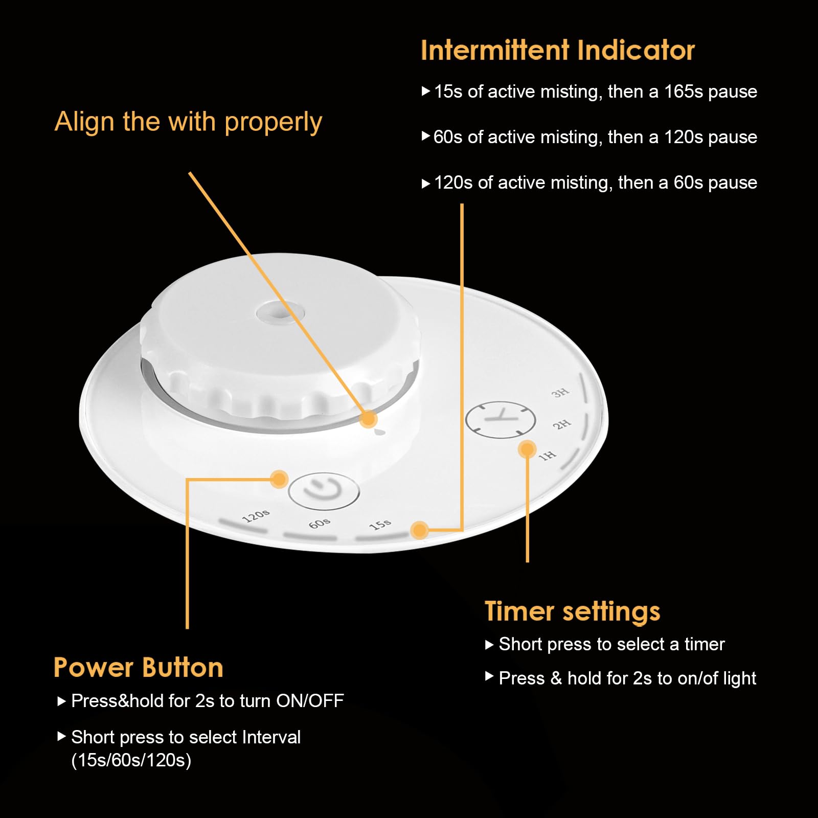 Waterless diffuser in white - front view