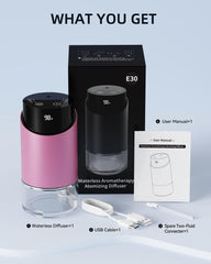 Modern diffuser in metal and glass finish for home or office