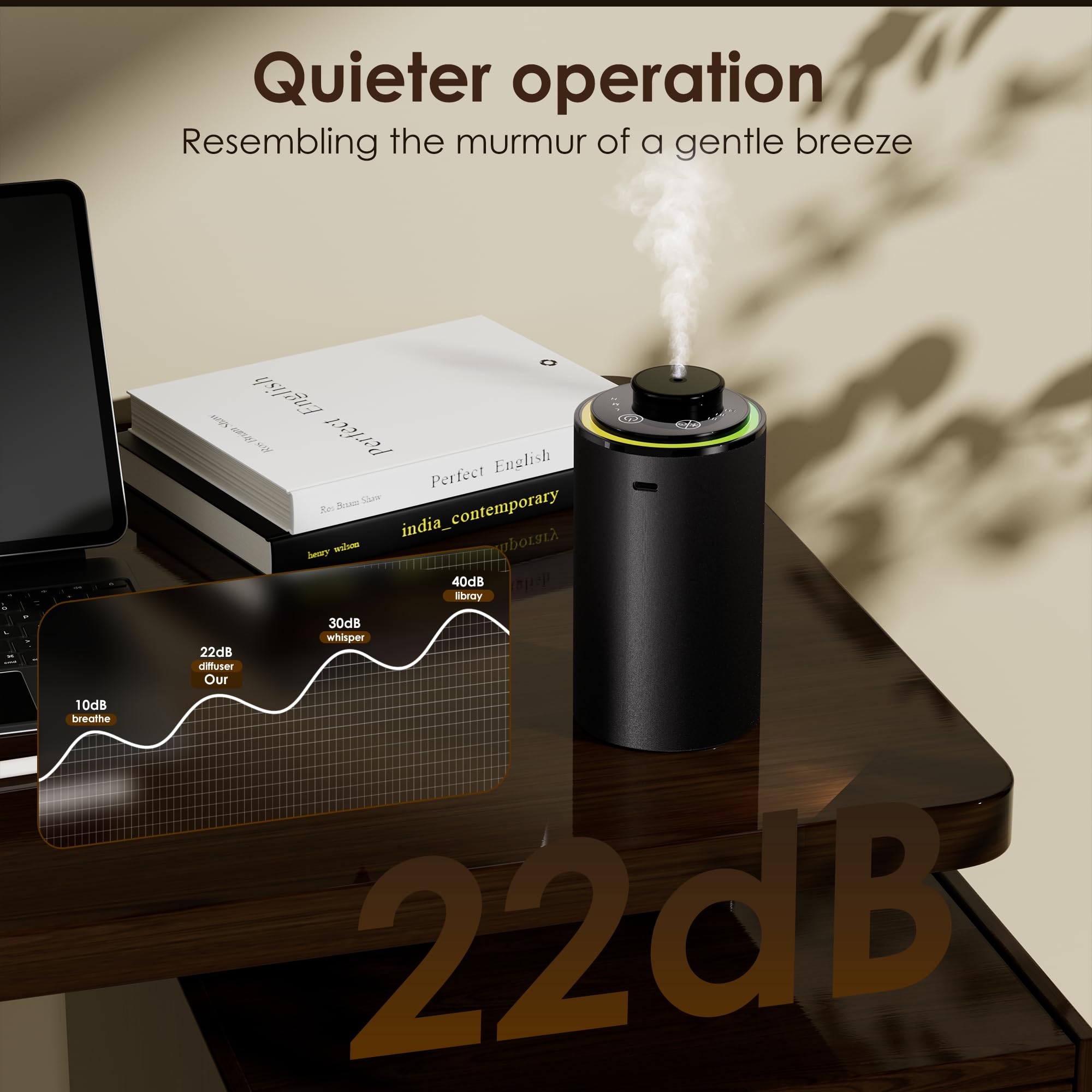 Product packaging box for Waterless Essential Oil Diffuser Black