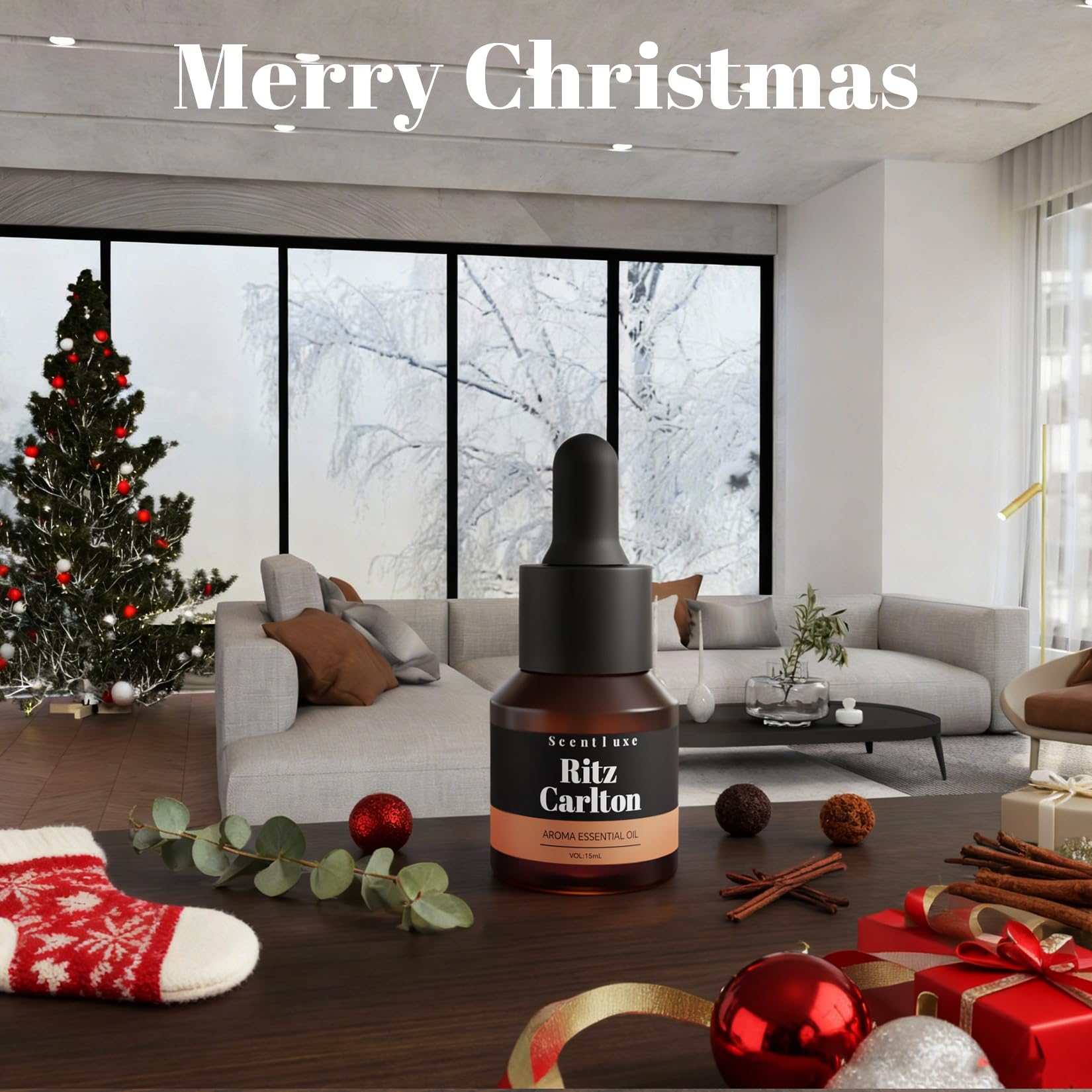 Close-up of the 15ml glass dropper bottle for waterless diffuser oil.