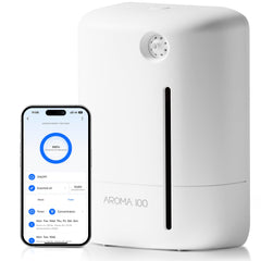 Waterless essential oil diffuser white front view