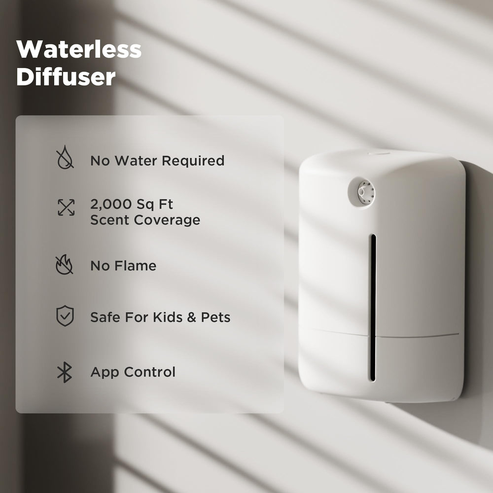 Diffuser white with 200ml refillable reservoir in a home setting