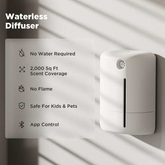 Diffuser white with 200ml refillable reservoir in a home setting