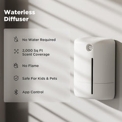 Diffuser white with 200ml refillable reservoir in a home setting