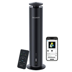 Waterless hotel scent diffuser in black finish, front view