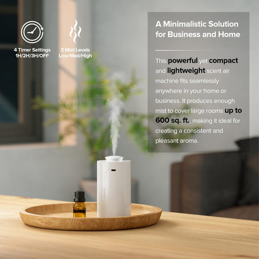 Waterless oil diffuser AN7 White side view
