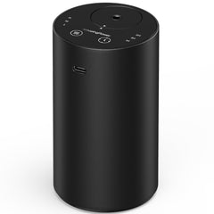 Waterless essential oil diffuser in black metal finish