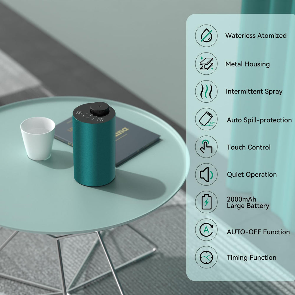 Close-up of matte finish waterless diffuser nozzle