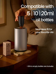 Diffuser on a bedroom nightstand for relaxation