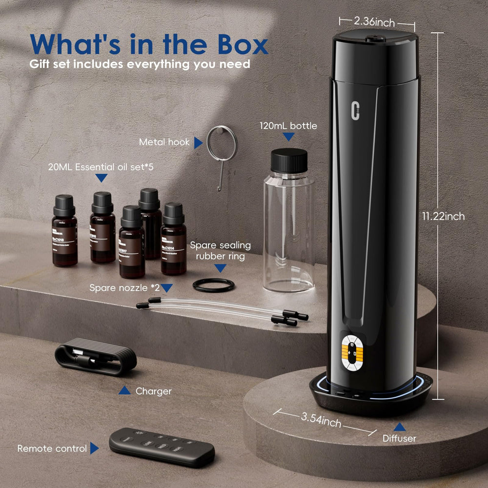 Diffuser diffusing scent in a living room up to 1200 sq ft