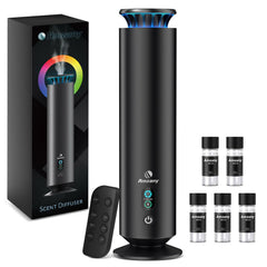 Waterless Scent Diffuser Kit with remote control and 7 LED breathing light modes
