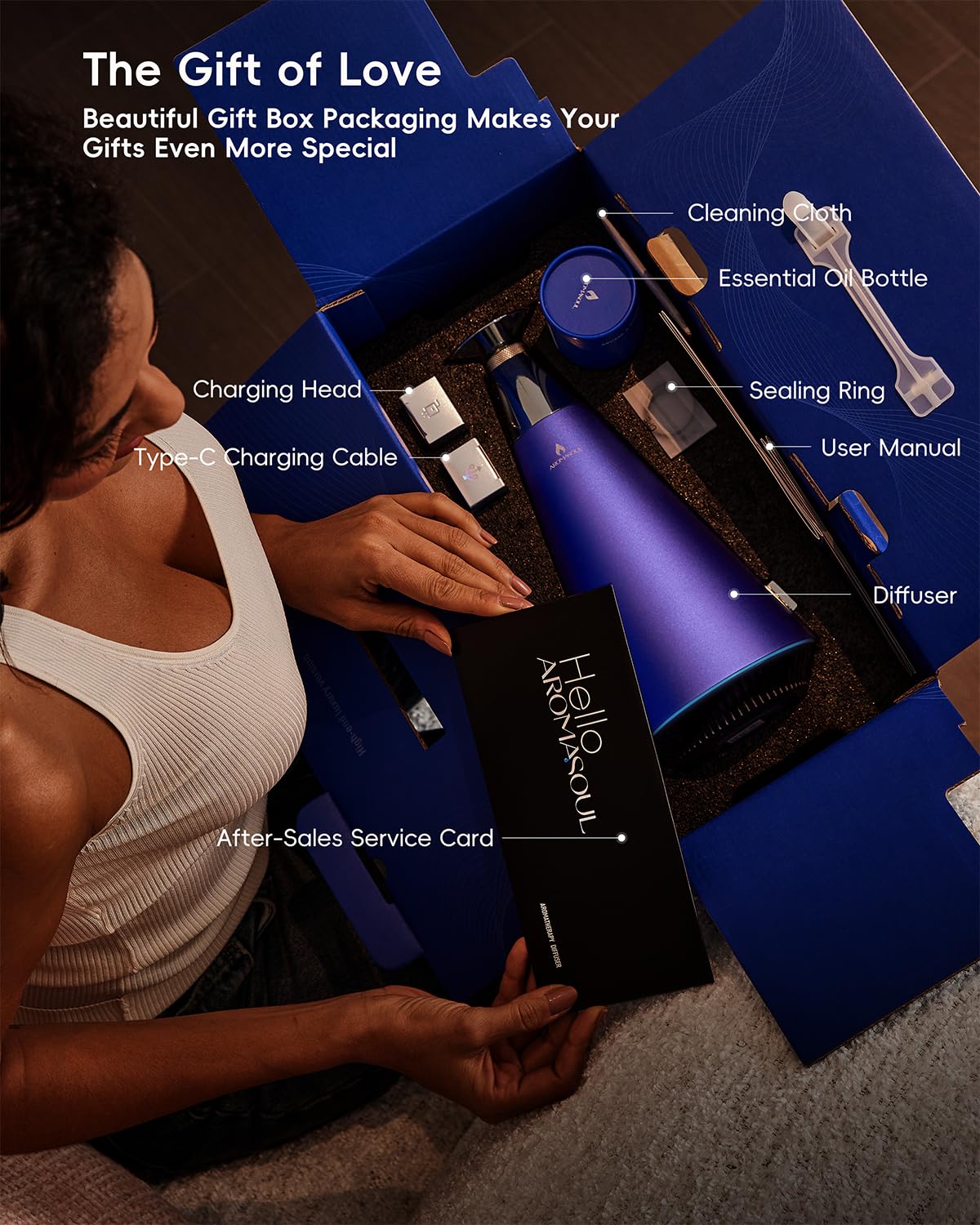 Diffuser in a home/spa setup with up to 1500 sq ft coverage