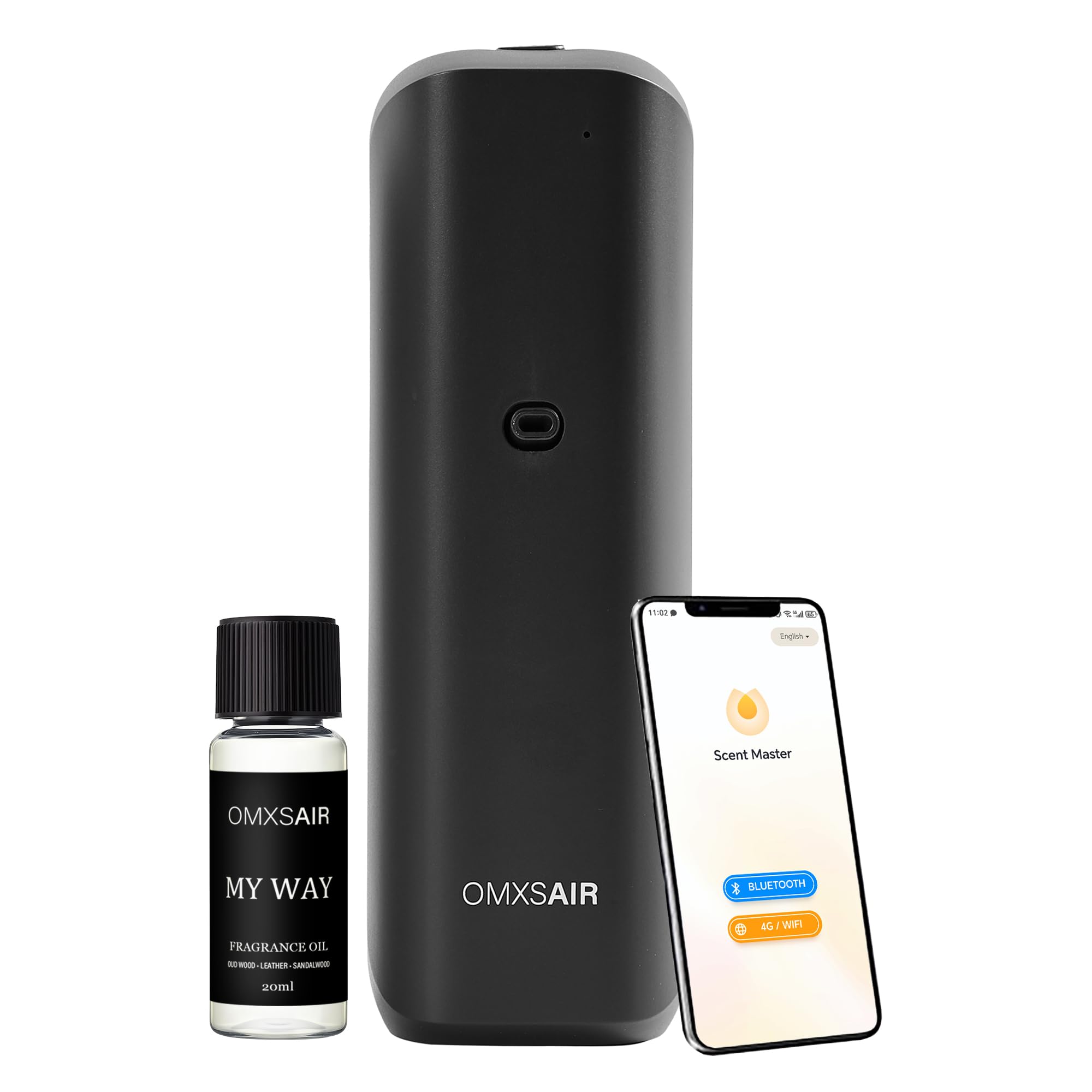 Waterless wall plug-in diffuser in black, front view
