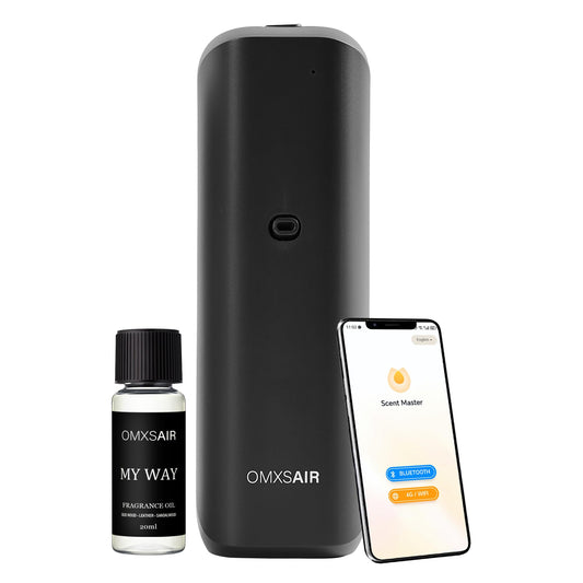 Waterless wall plug-in diffuser in black, front view