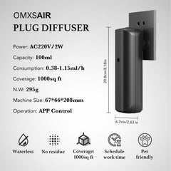 Diffuser side profile showing rotating plug