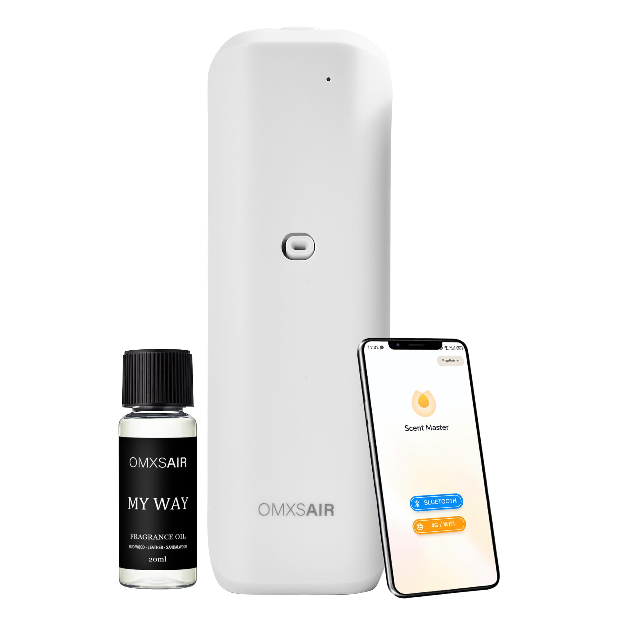 Waterless wall plug-in diffuser in white, front view