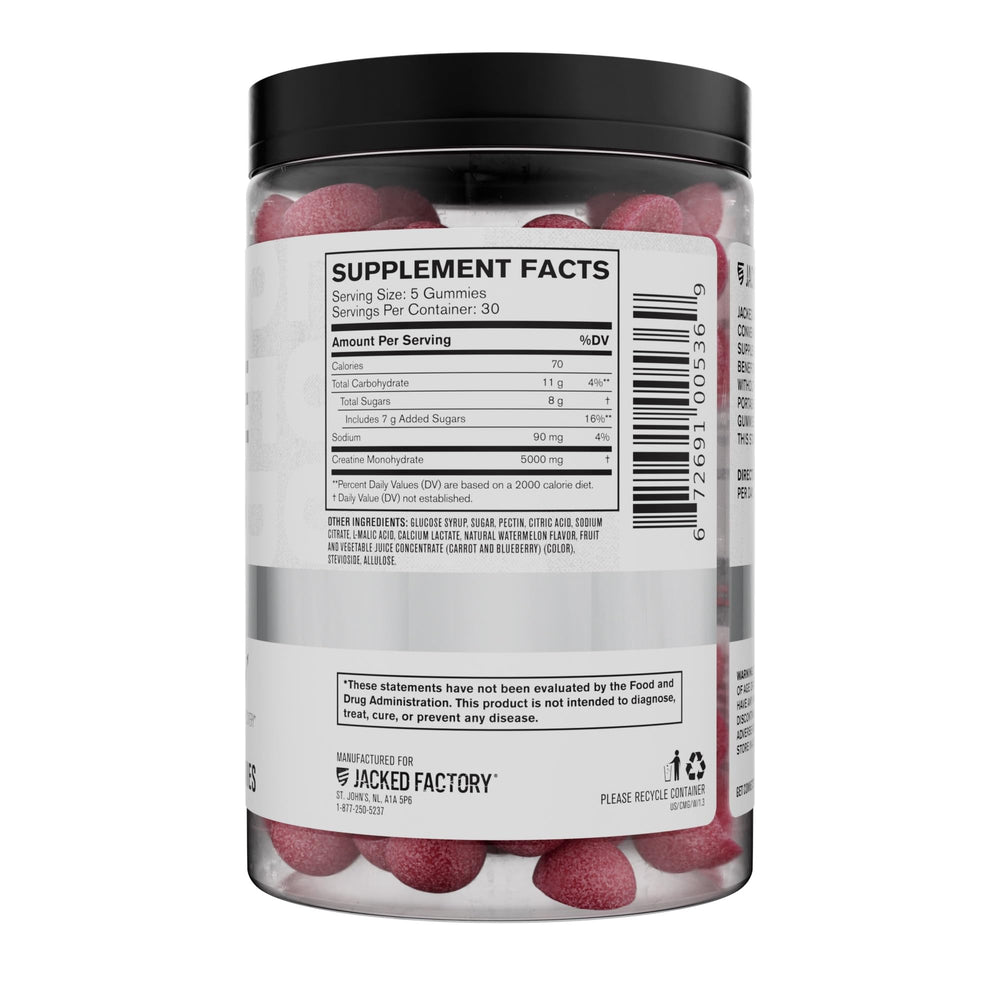 Close-up of watermelon-flavored gummies