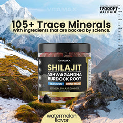 Watermelon flavored Shilajit Gummies close-up