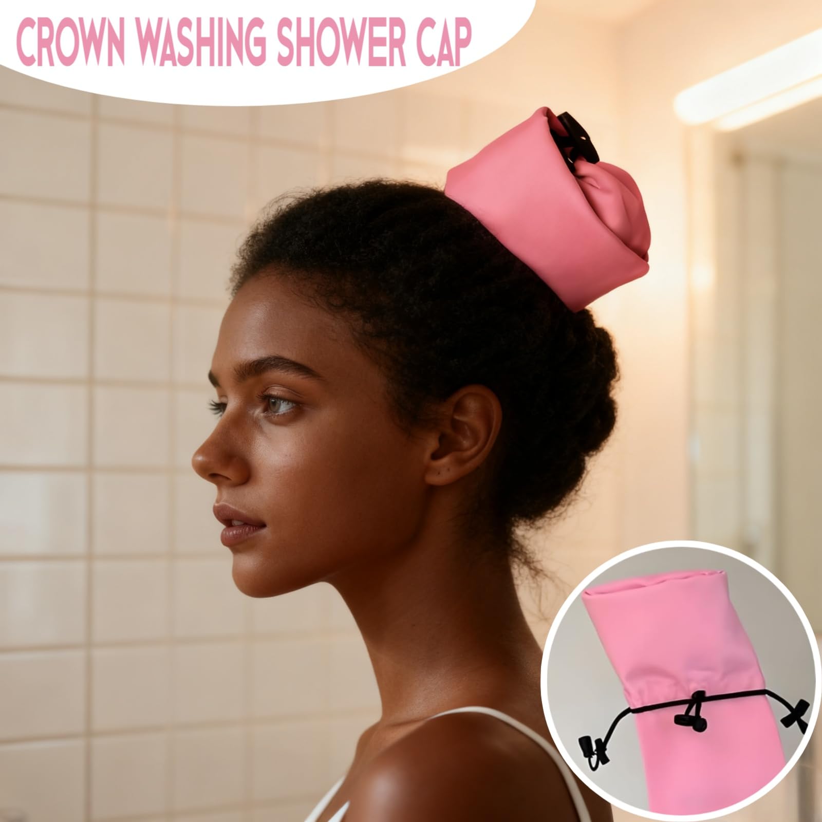 Waterproof Hair Sleeve used at poolside for versatile moisture protection.