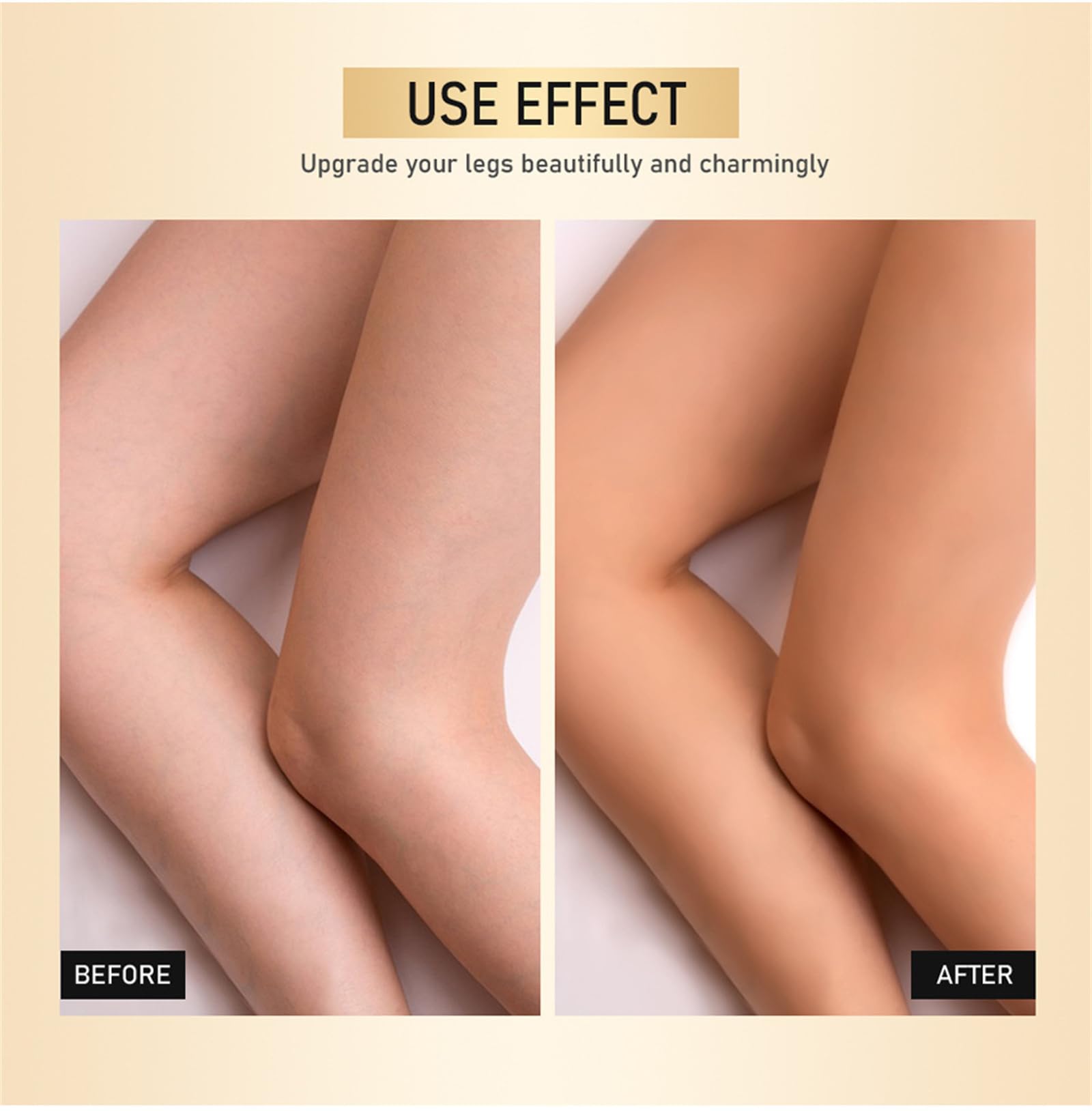 Waterproof leg makeup no transfer finish that's sweatproof and long-lasting