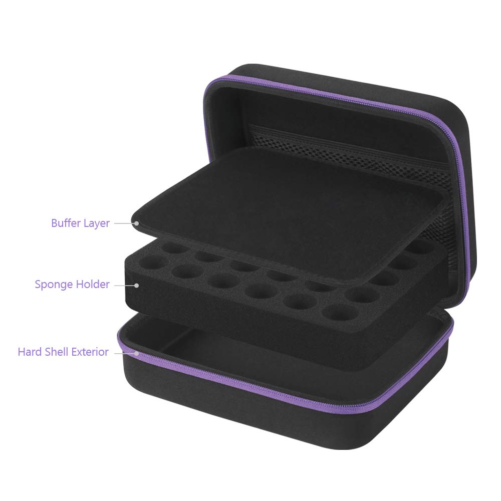 Waterproof and shockproof oil case with mesh pockets for accessories