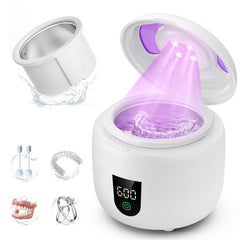 Waterproof ultrasonic retainer cleaner with 180ml removable tank